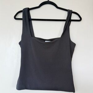 Leith Charcoal Sleeveless Tank Top